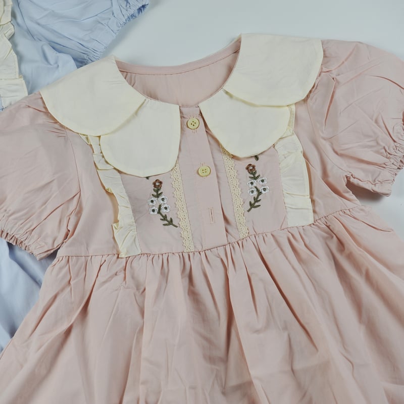 Đầm bé gái tiểu thư thêu hoa