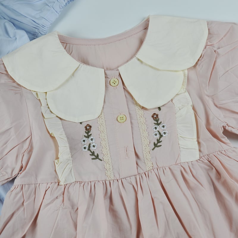 Đầm bé gái tiểu thư thêu hoa