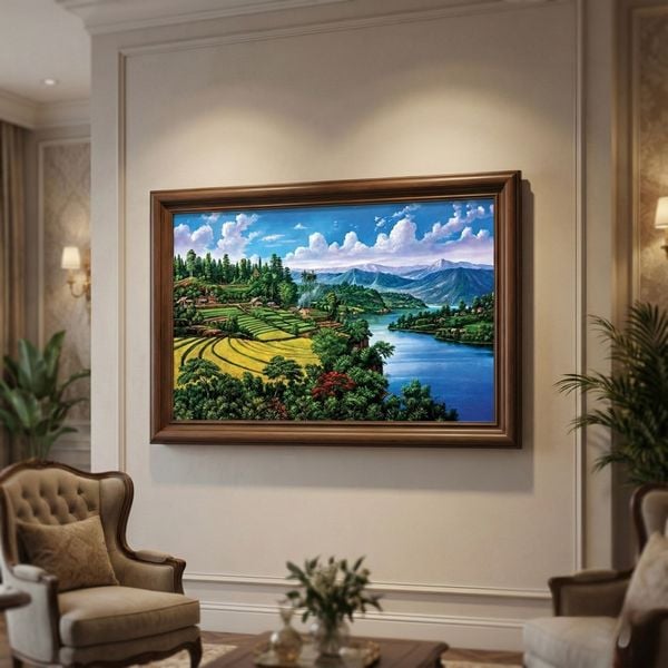  TRANH PHONG CẢNH LÀNG QUÊ 4 