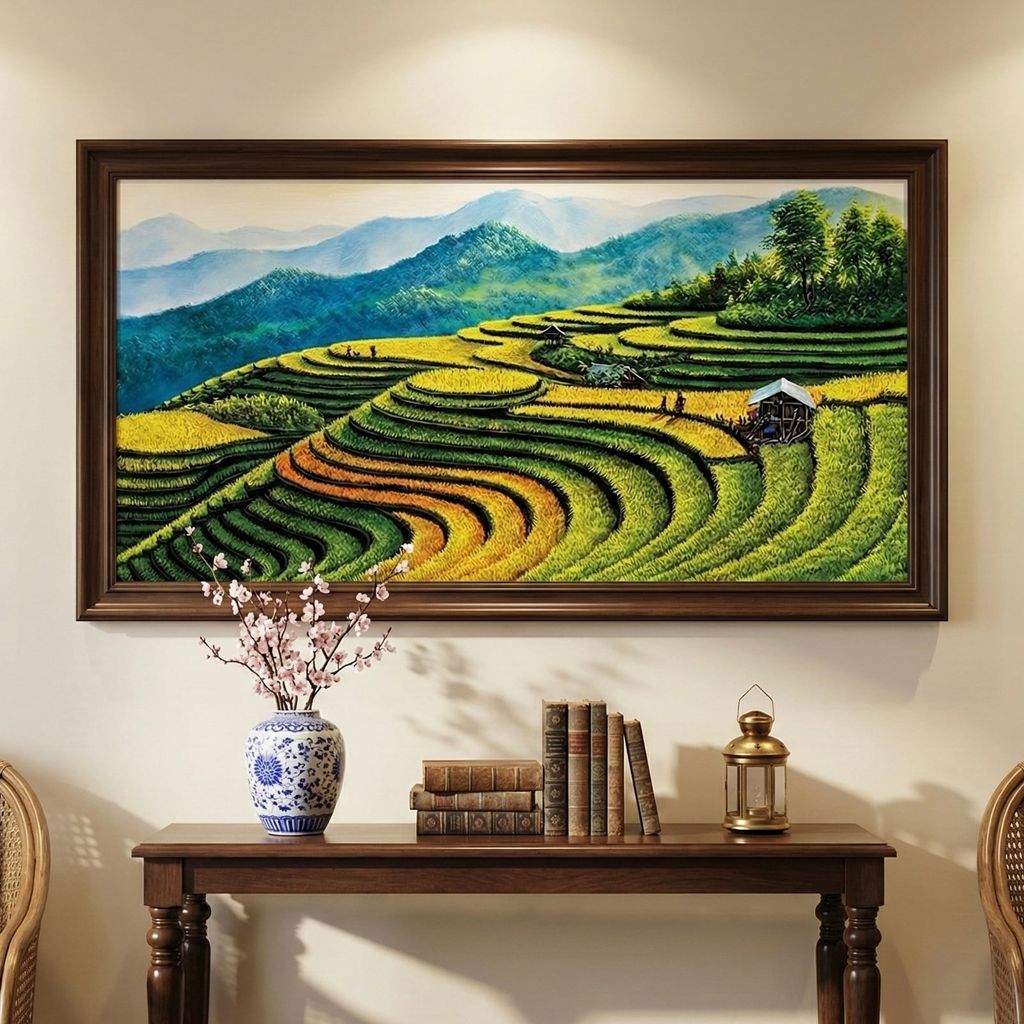  TRANH PHONG CẢNH LÀNG QUÊ 6 