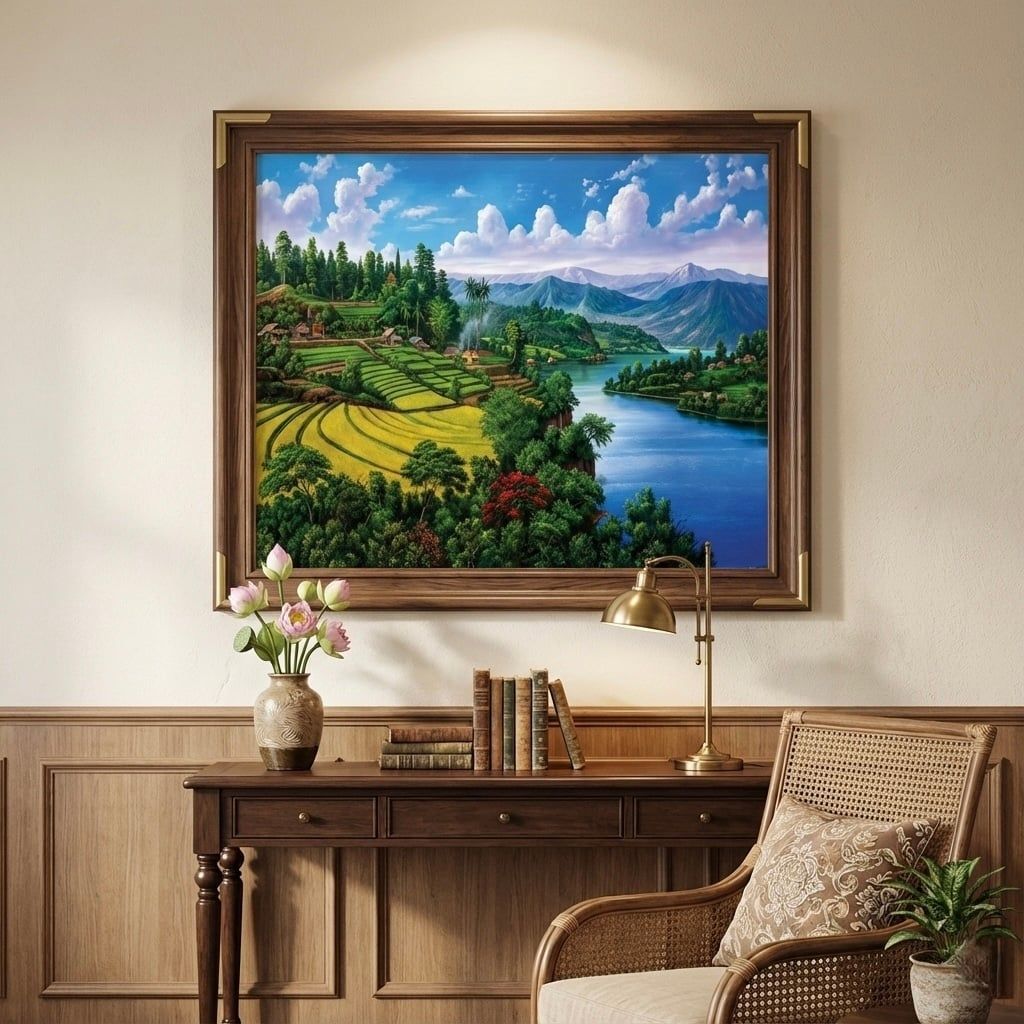  TRANH PHONG CẢNH LÀNG QUÊ 7 