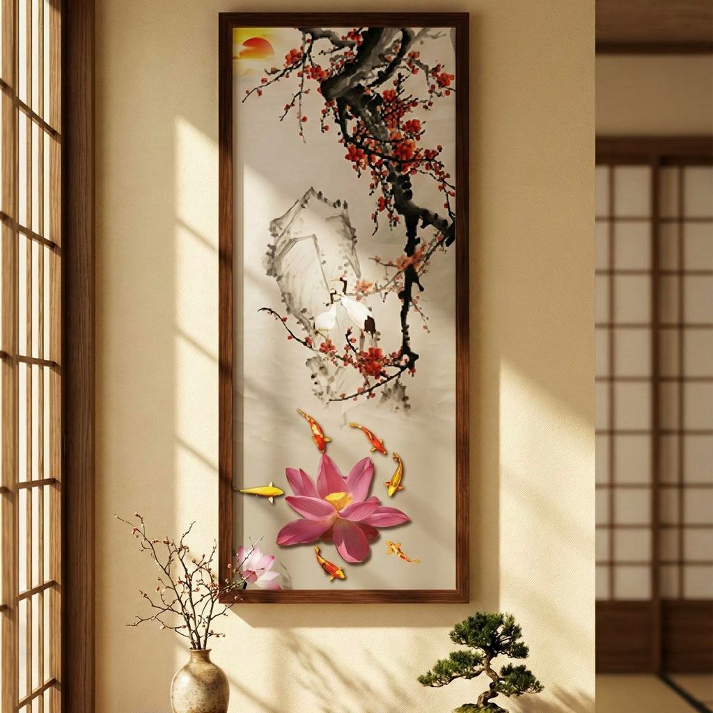  TRANH HOA ĐÀO XUÂN 1 