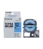  Băng nhãn Tepra SC12B 12mm chữ đen nền xanh dương 