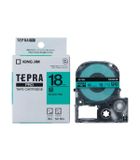  Băng nhãn in Tepra SC18G (chữ đen nền xanh lá 18mm) 