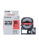  Băng nhãn in Tepra SC18R (chữ đen nền đỏ 18mm) 
