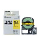  Băng nhãn in Tepra SC18Y (chữ đen nền vàng 18mm) 