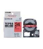  Băng nhãn Tepra SC24R 24mm chữ đen nền đỏ 