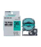  Băng nhãn Tepra SC36G 36mm chữ đen nền xanh lá 