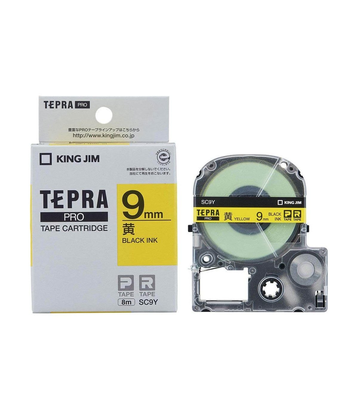 Băng nhãn in Tepra SC9Y (chữ đen nền vàng 9mm) 