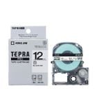  Băng nhãn Tepra SS12K 12mm chữ đen nền trắng 