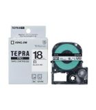  Băng nhãn Tepra SS18K 18mm chữ đen nền trắng 