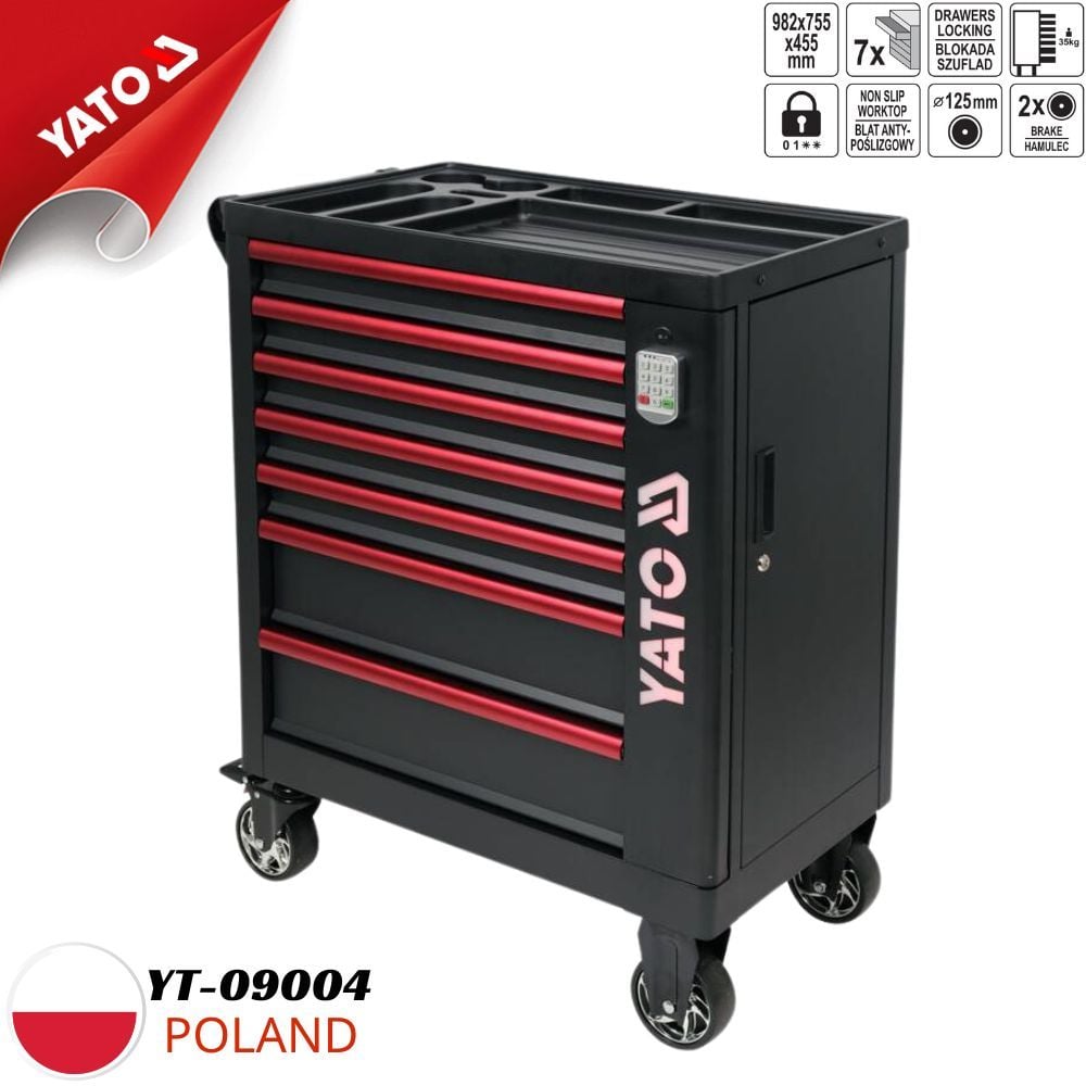  Tủ đựng đồ nghề 7 ngăn ổ khóa CODE Yato YT-09004 