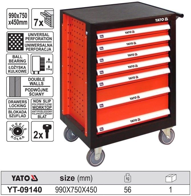  Tủ đựng đồ nghề 7 ngăn Yato YT-09140 