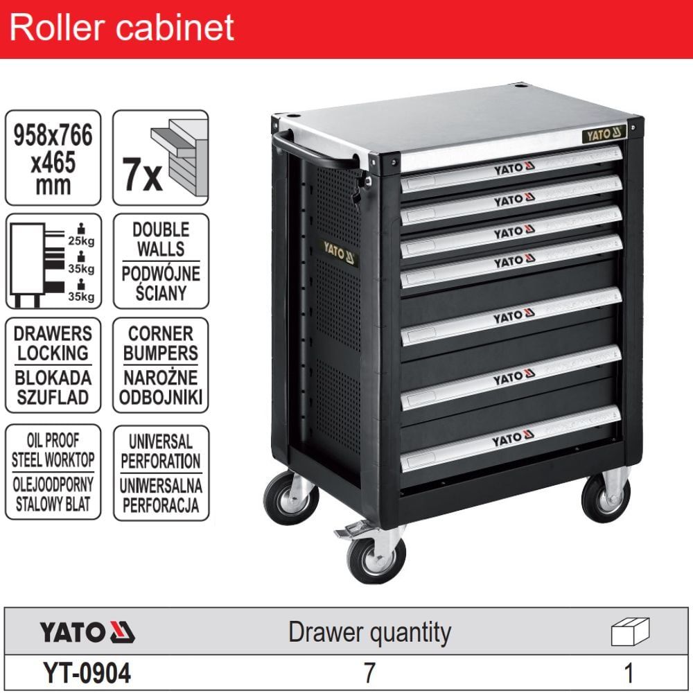  Tủ đựng đồ nghề cao cấp 7 ngăn Yato YT-0904 