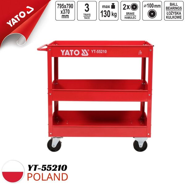 Xe đẩy 3 tầng đựng đồ nghề Yato YT-55210