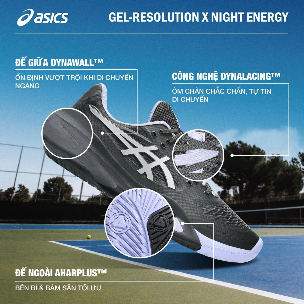  Giày tennis Nam Asics Gel-Resolution X Night Energy 1041A526.020 