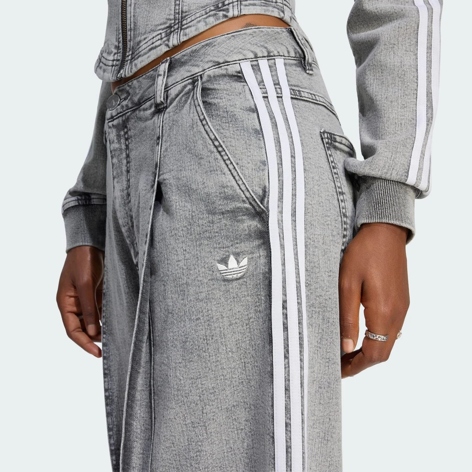  QUẦN DÀI NỮ ADIDAS DENIM PLEATS WIDE LEG PANTS - LF3777 