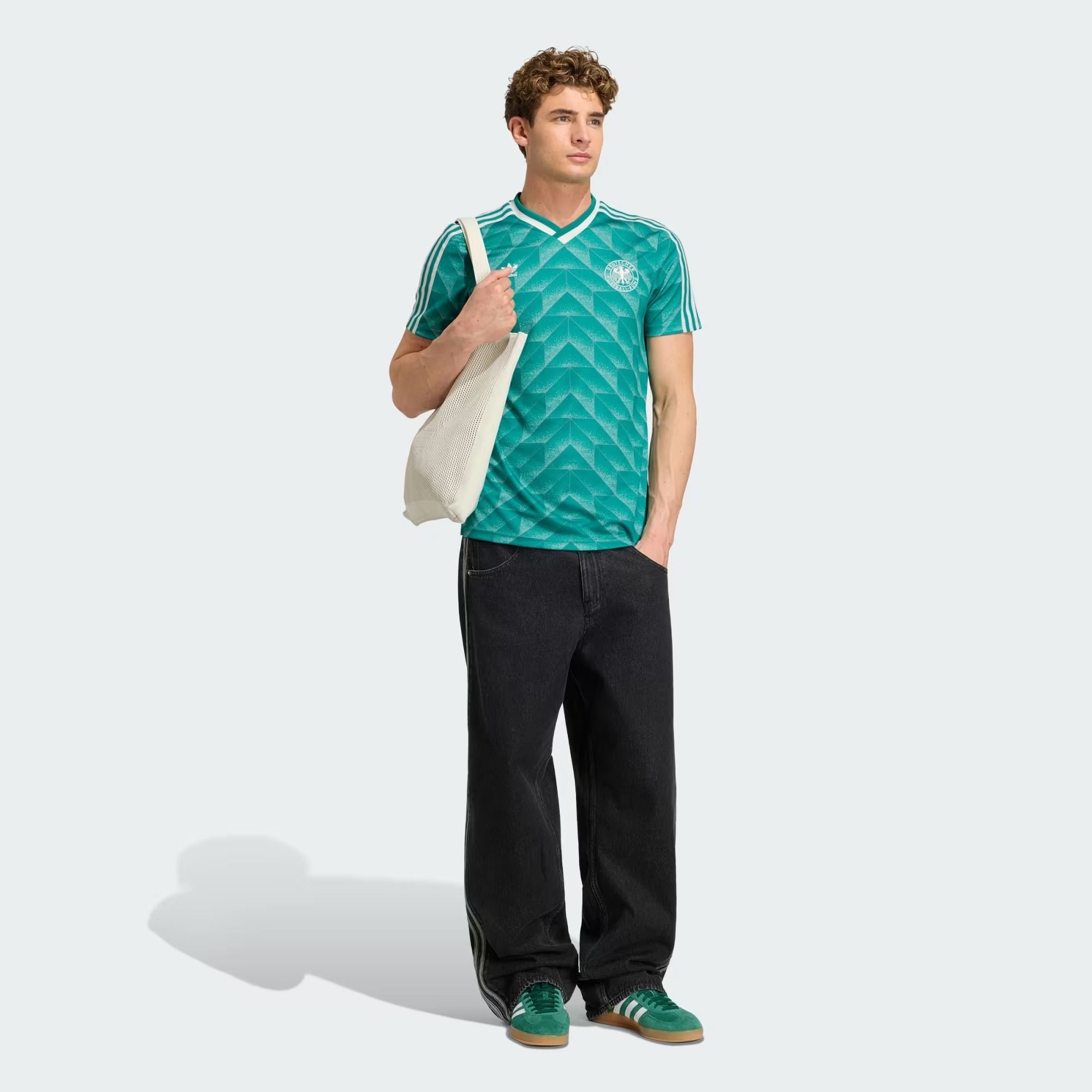  ÁO ĐẤU NAM ADIDAS SÂN KHÁCH ĐỘI TUYỂN ĐỨC 1990 - KD3999 