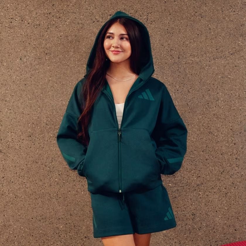  Áo Hoodie Nữ Khóa Kéo Dọc Thân adidas Z.N.E. 