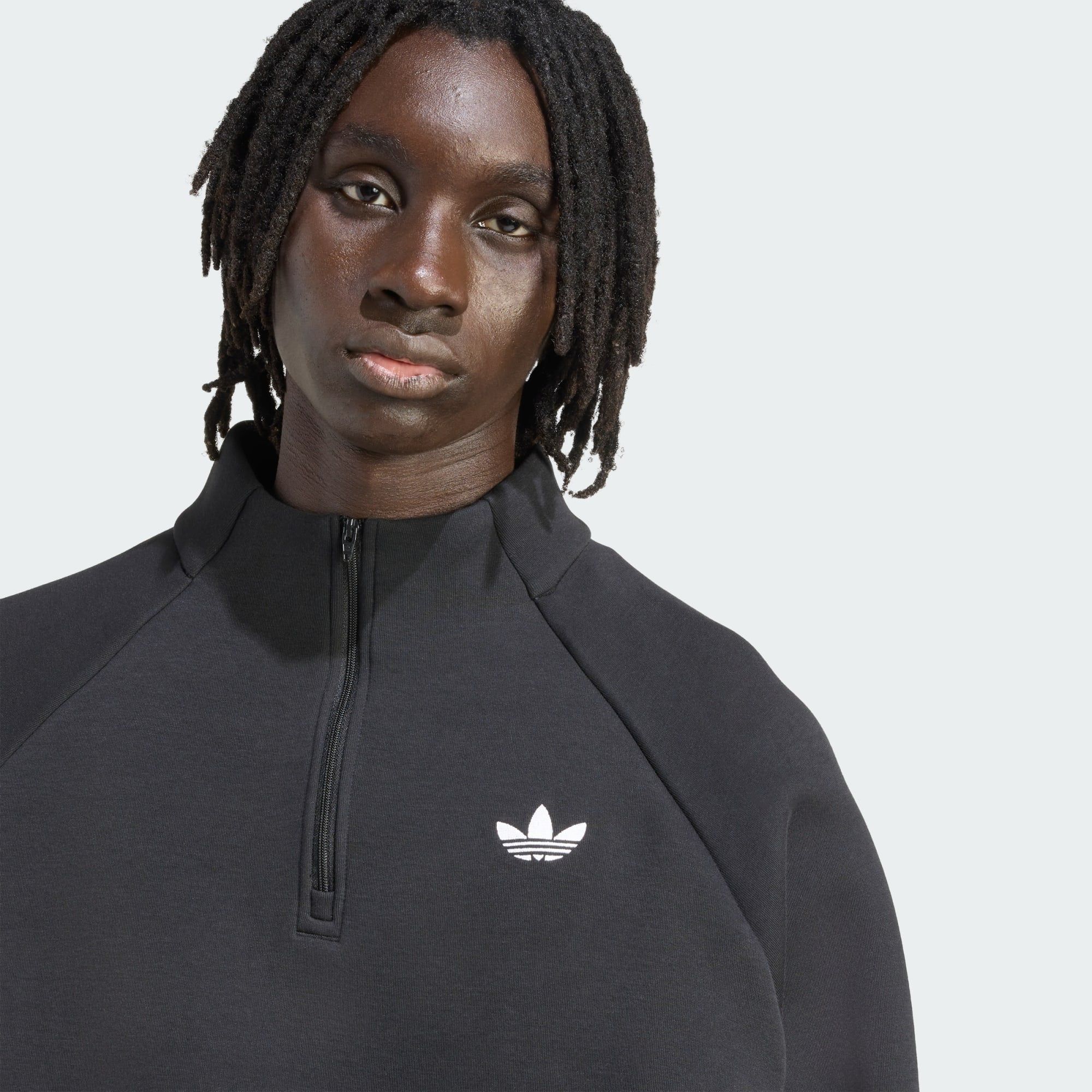  Áo Sweater Nam Chui Đầu adidas Adicolor Vải Spacer Có Khóa Kéo 1/4 