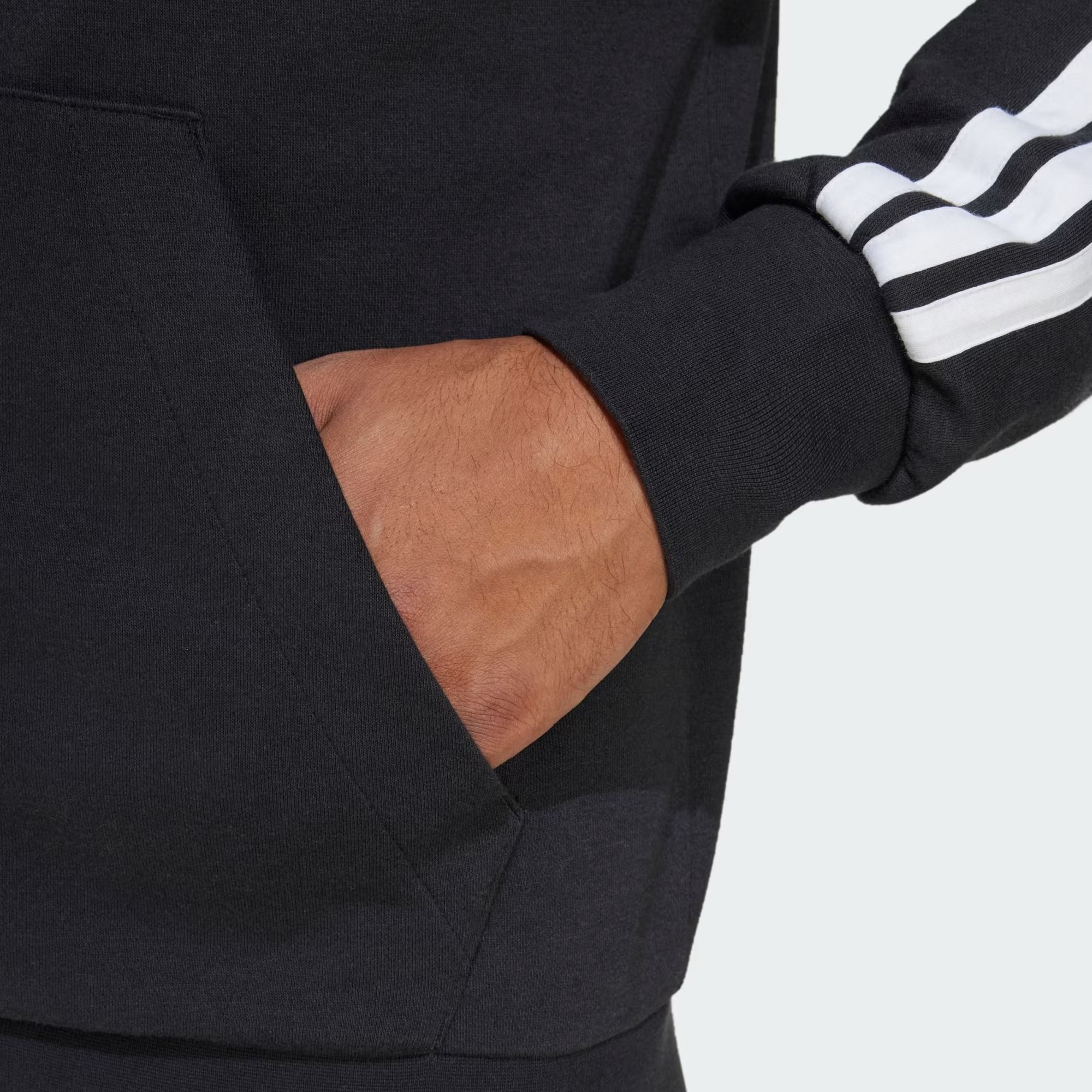  ÁO HOODIE NAM ADIDAS 3 SỌC ESSENTIALS KHÓA KÉO - JD1877 