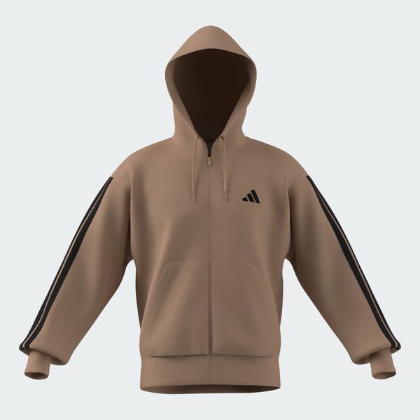  Áo Hoodie Nam Khóa Kéo Vải Thun Da Cá 3 Sọc Essentials 