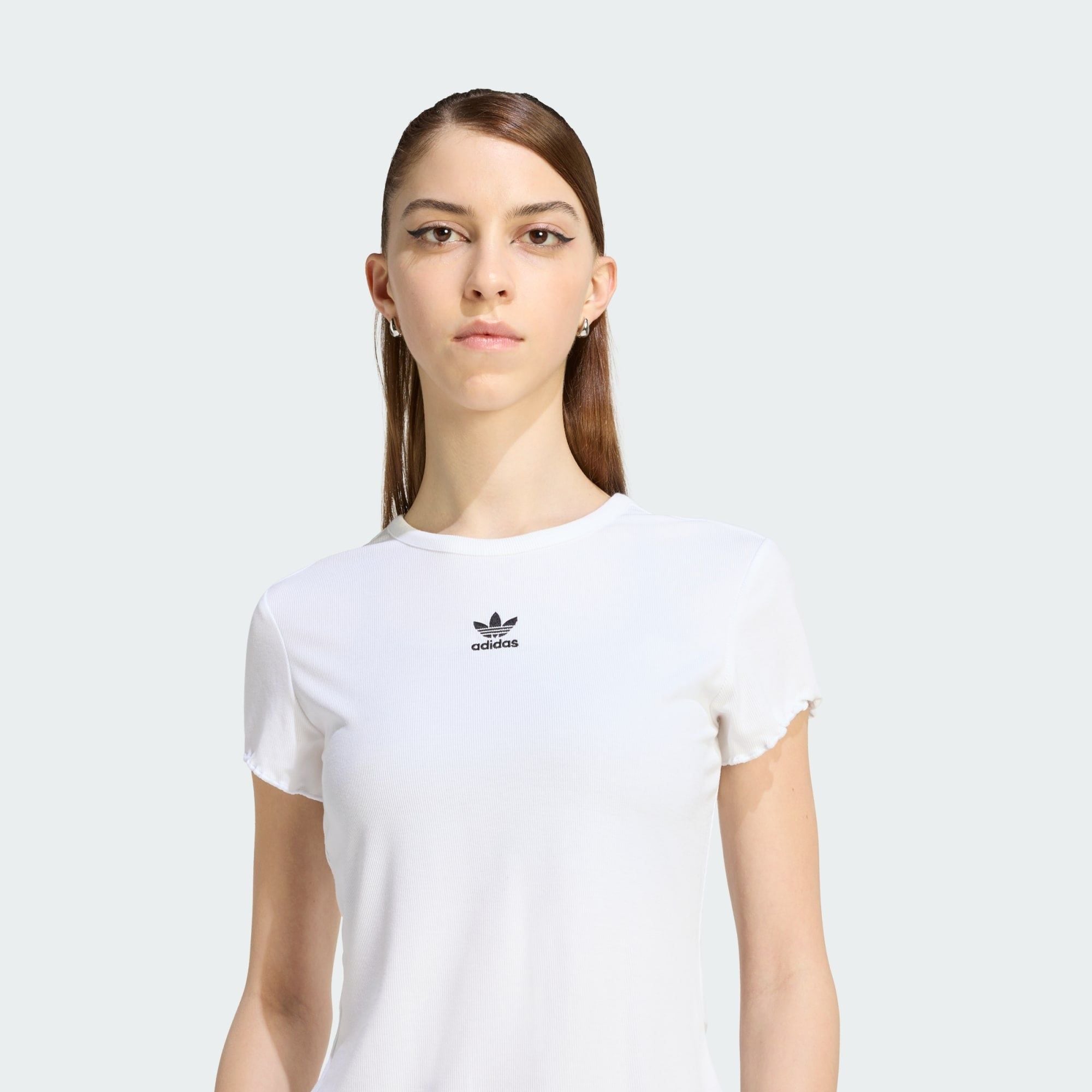  ÁO THUN NỮ BABY TEE ESSENTIALS SCALLOPED EDGE 