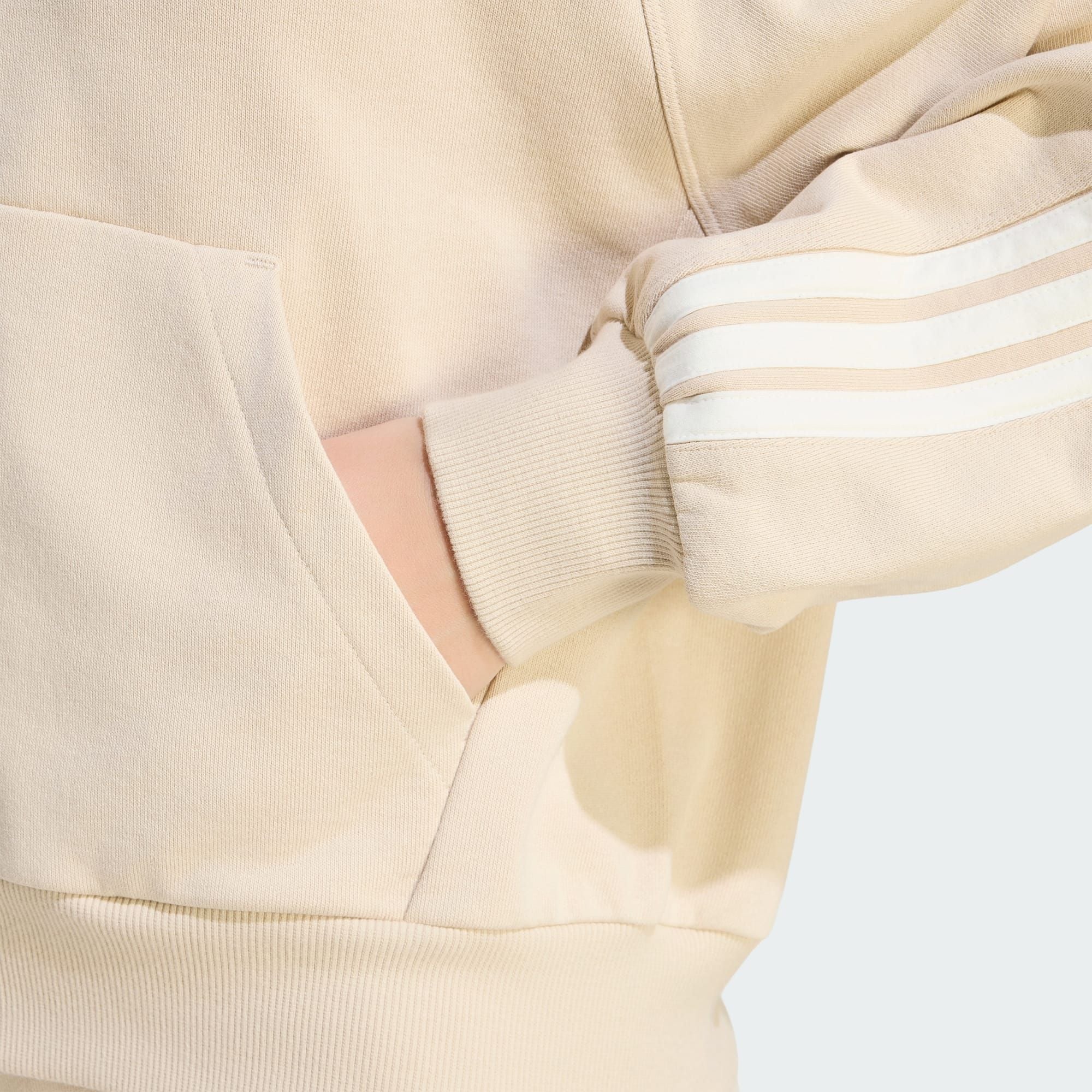  ÁO HOODIE NỮ ADIDAS KIT KHÓA KÉO DỌC THÂN 3 GẠCH - KV9880 