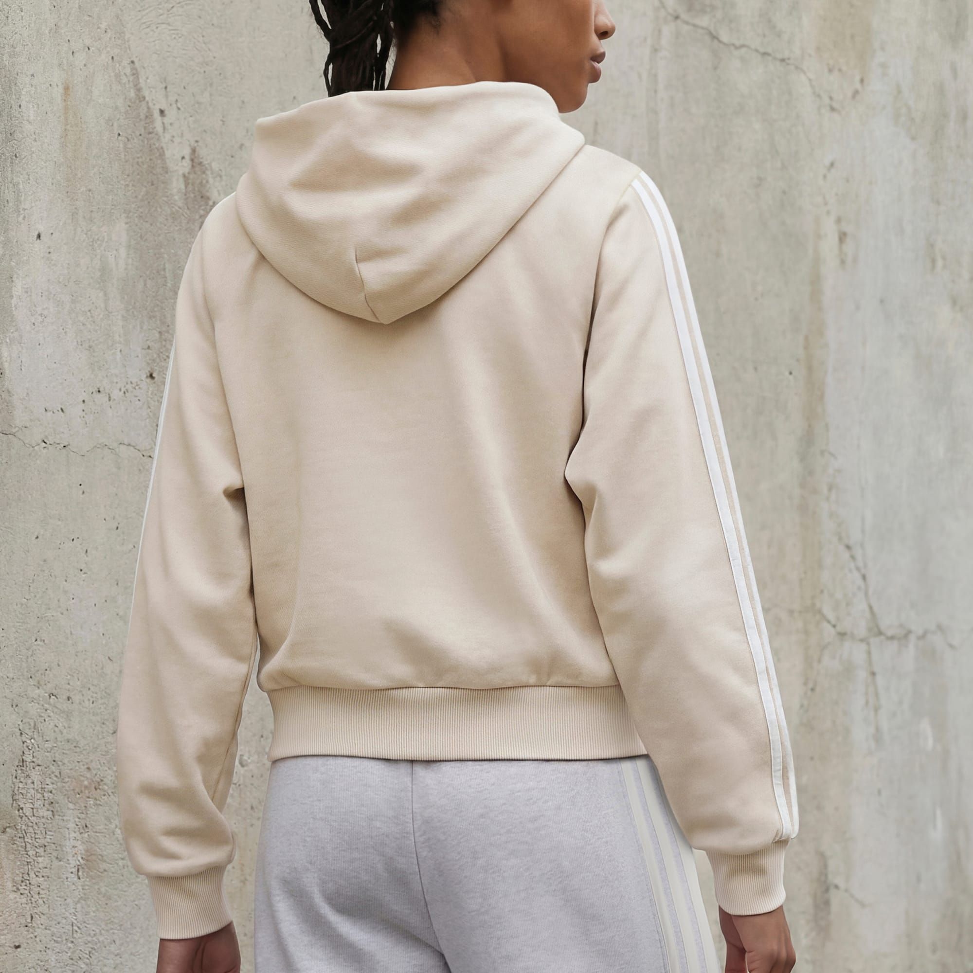  ÁO HOODIE NỮ ADIDAS KIT KHÓA KÉO DỌC THÂN 3 GẠCH - KV9880 