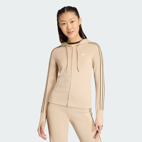  Áo Khoác Nữ HOODED TREFOIL ZIPPER 
