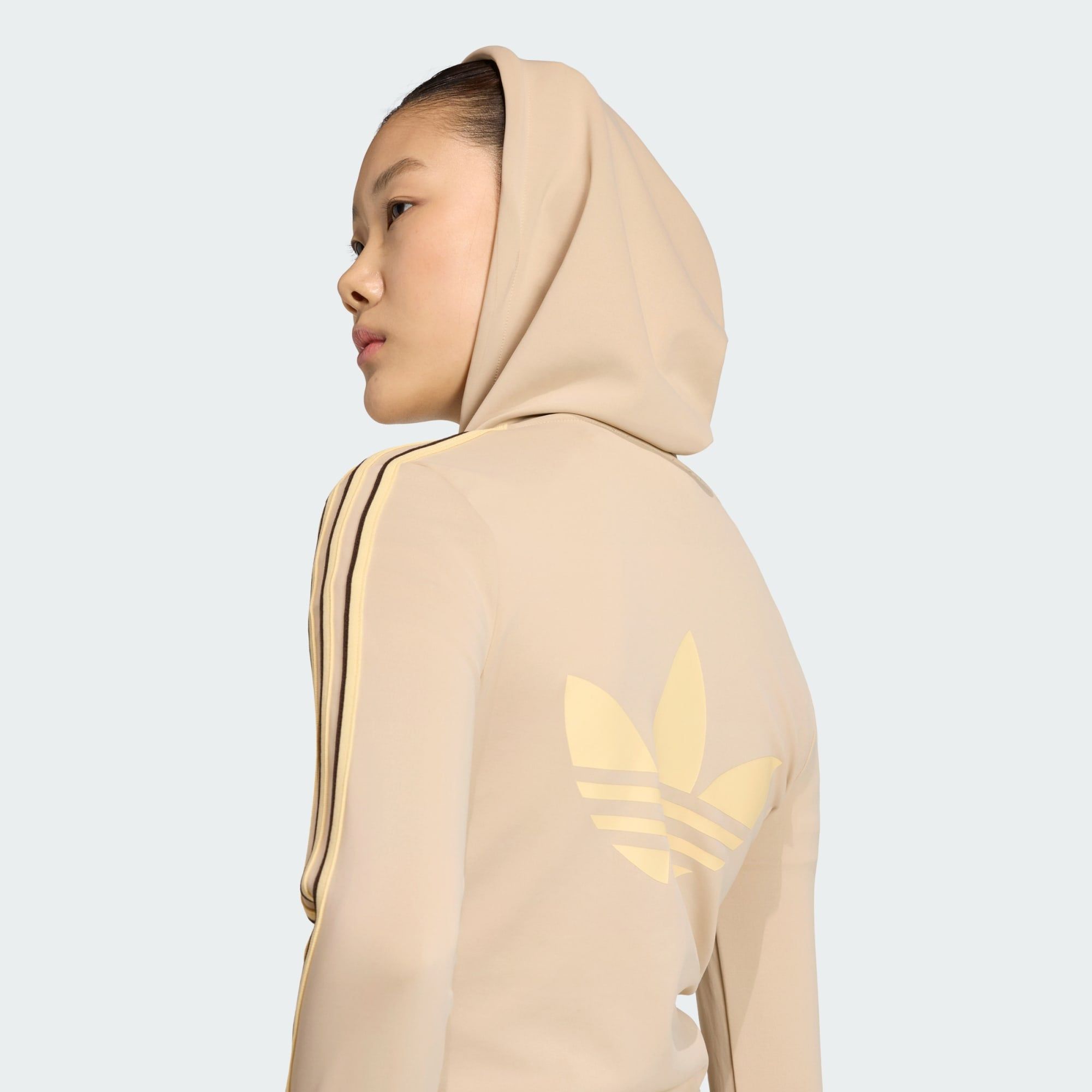  Áo Khoác Nữ HOODED TREFOIL ZIPPER 
