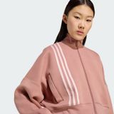  Áo Khoác Nữ Khóa Kéo 3 Sọc Đặt Lệch 