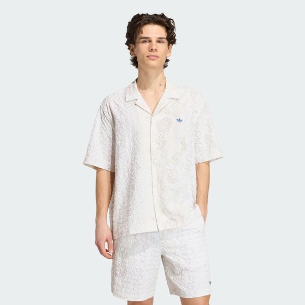  ÁO SƠ MI NAM ADIDAS RESORT VẢI SỌC NHĂN IN HOẠ TIẾT 