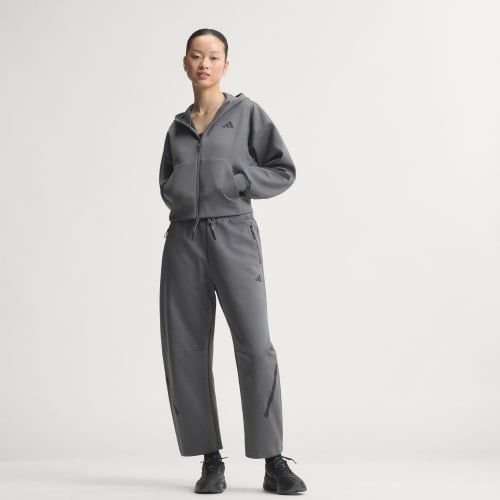  ÁO KHOÁC NỈ NỮ ADIDAS Z.N.E. SWEATSHIRT DÁNG LỬNG KHÓA KÉO DỌC THÂN - KF6394 