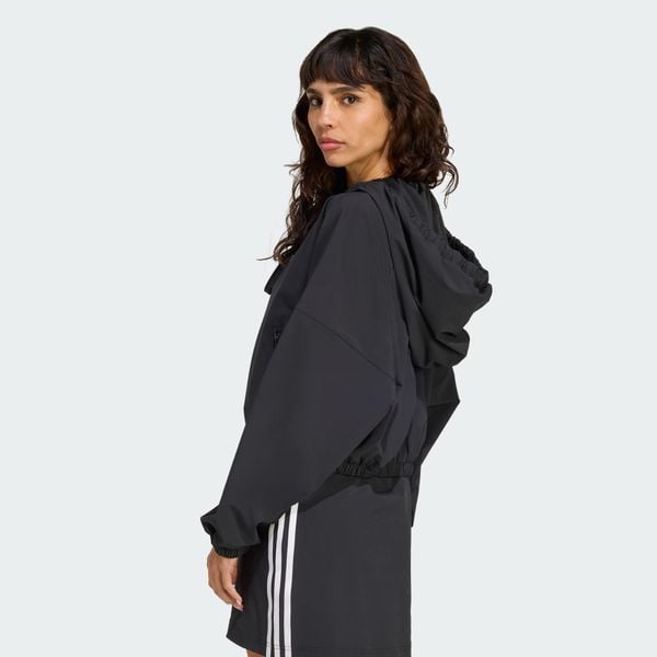  Áo Track Top Nữ 3 Sọc Phối Ruy Băng Lệch 