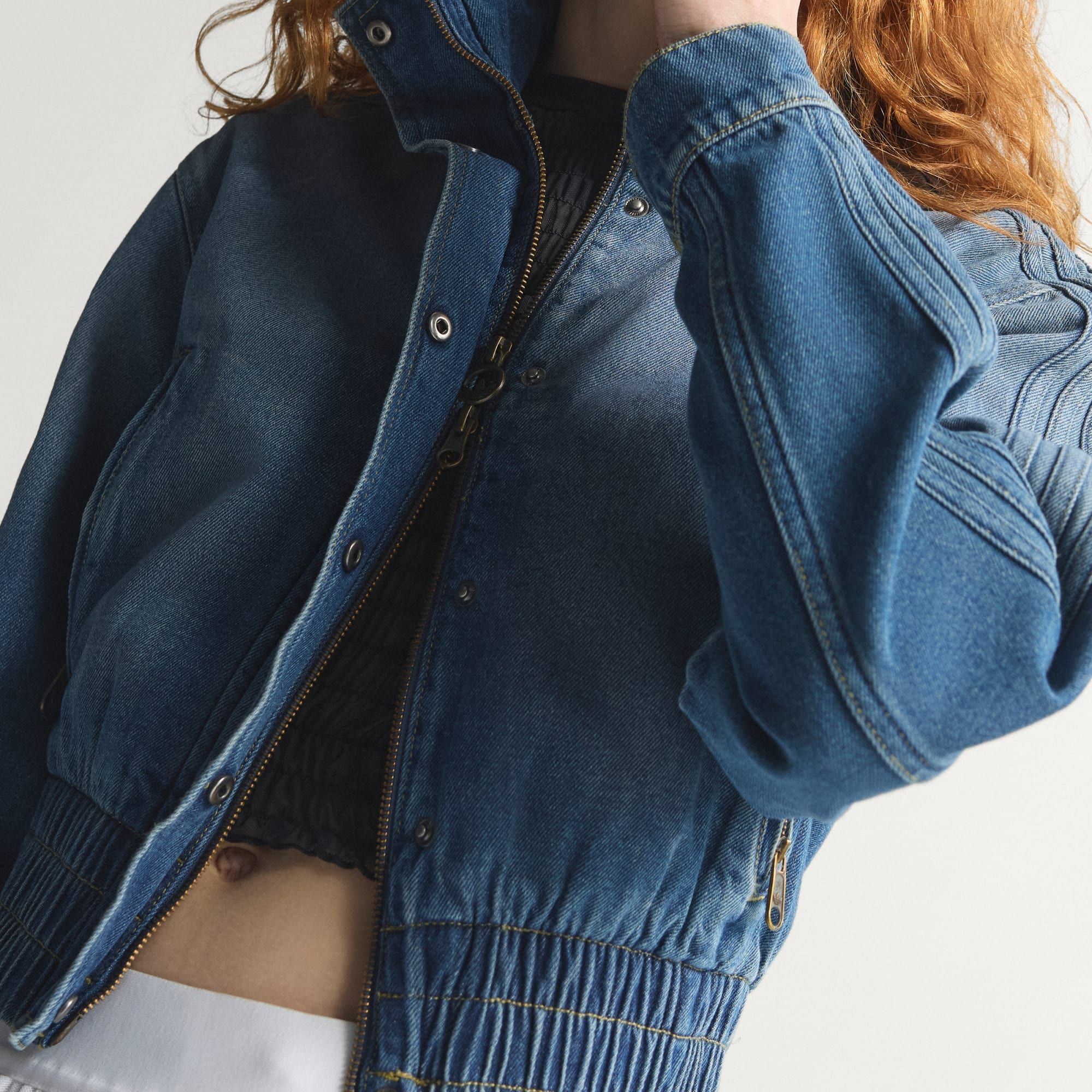  ÁO TRACKTOP NỮ DENIM 