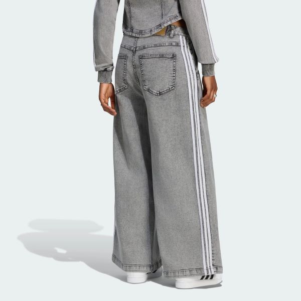  QUẦN DÀI NỮ ADIDAS DENIM PLEATS WIDE LEG PANTS - LF3777 