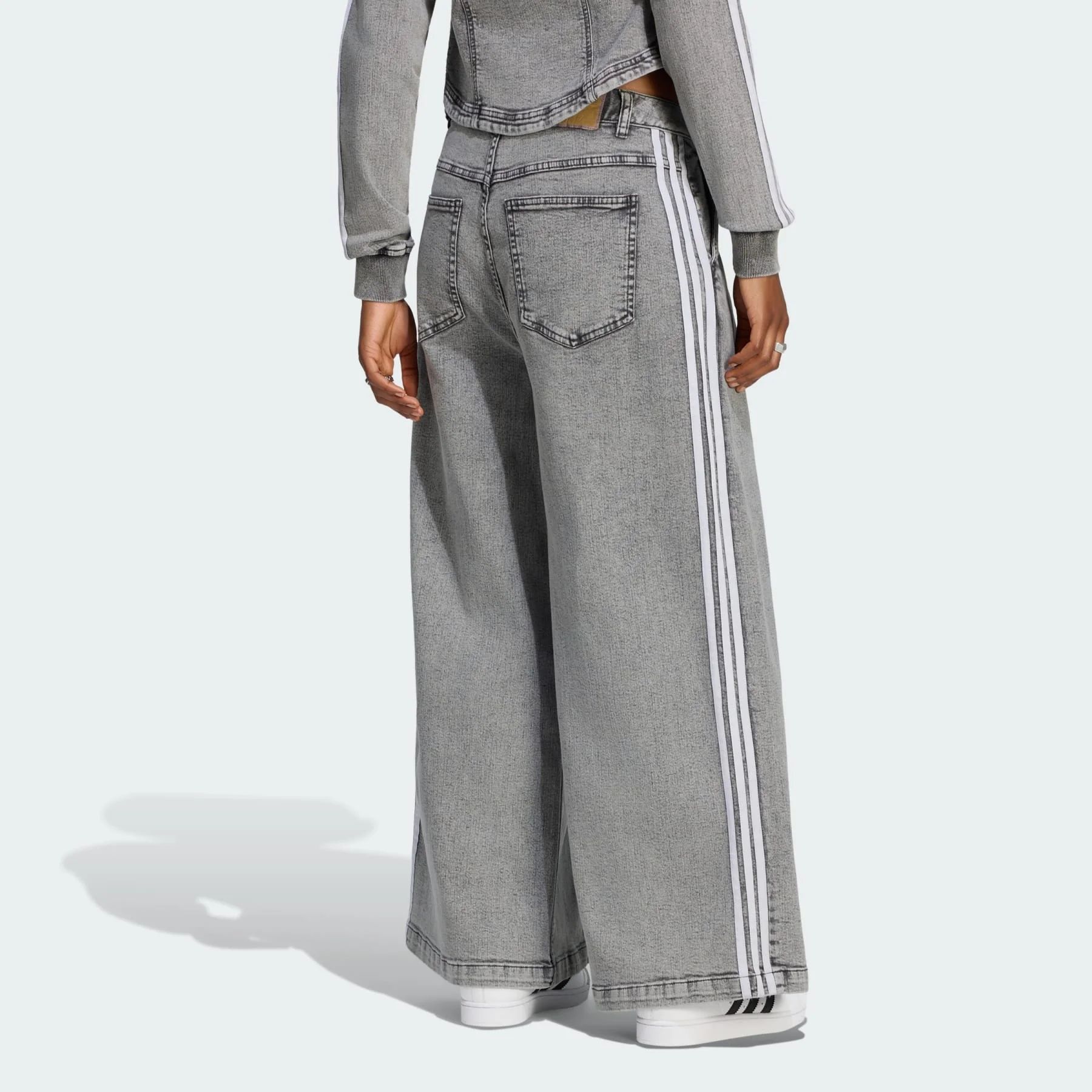  QUẦN DÀI NỮ ADIDAS DENIM PLEATS WIDE LEG PANTS - LF3777 