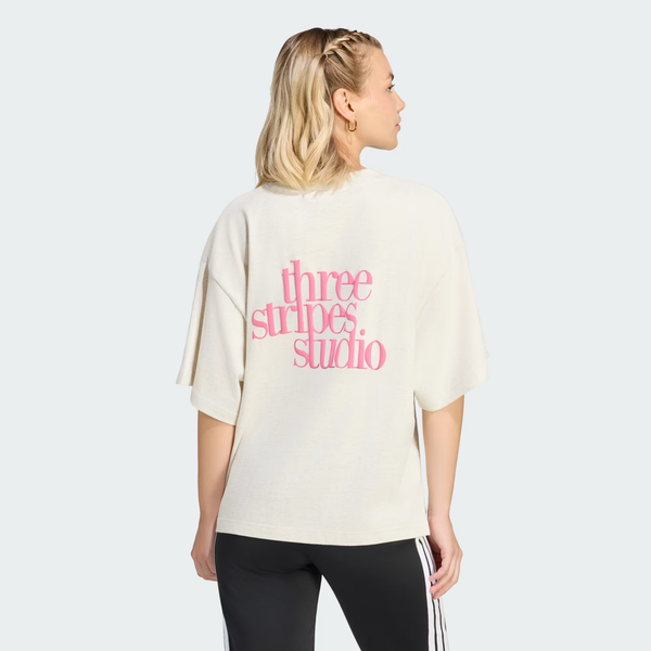 ÁO THUN NỮ ADIDAS 3 STRIPES STUDIO BOYFRIEND - KX3166 