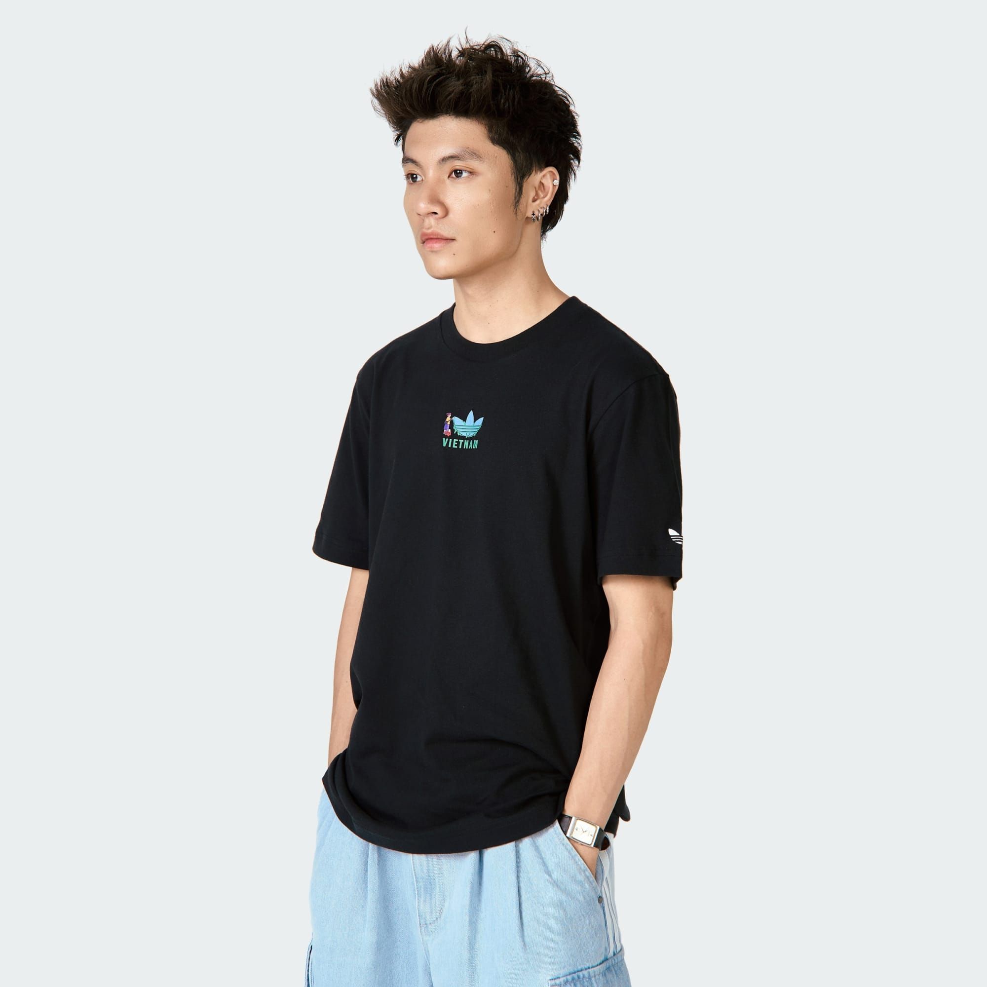  ÁO THUN NAM GFX BANH MI SG TEE - M BLACK 