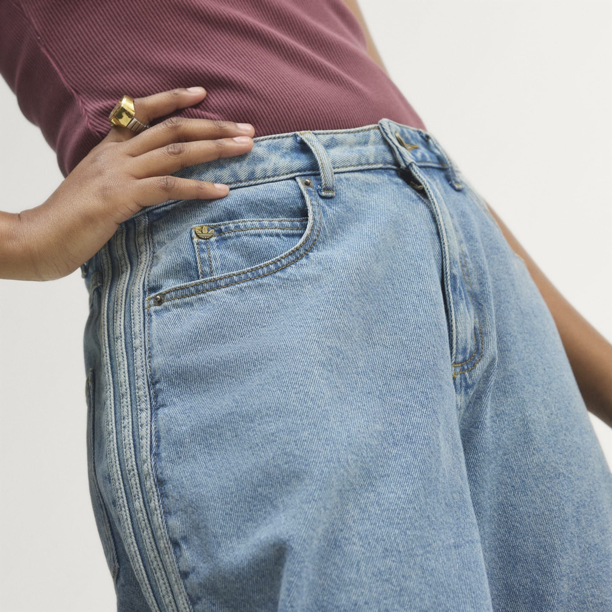  Quần Dài Nữ Adidas Barrel Denim - KQ6476 