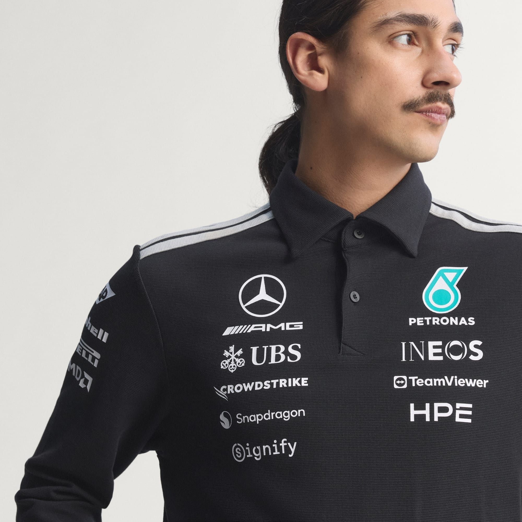  ÁO POLO DÀI TAY NAM ADIDAS MERCEDES - AMG PETRONAS FORMULA 1 TEAM ENGINEERS - KE5514 