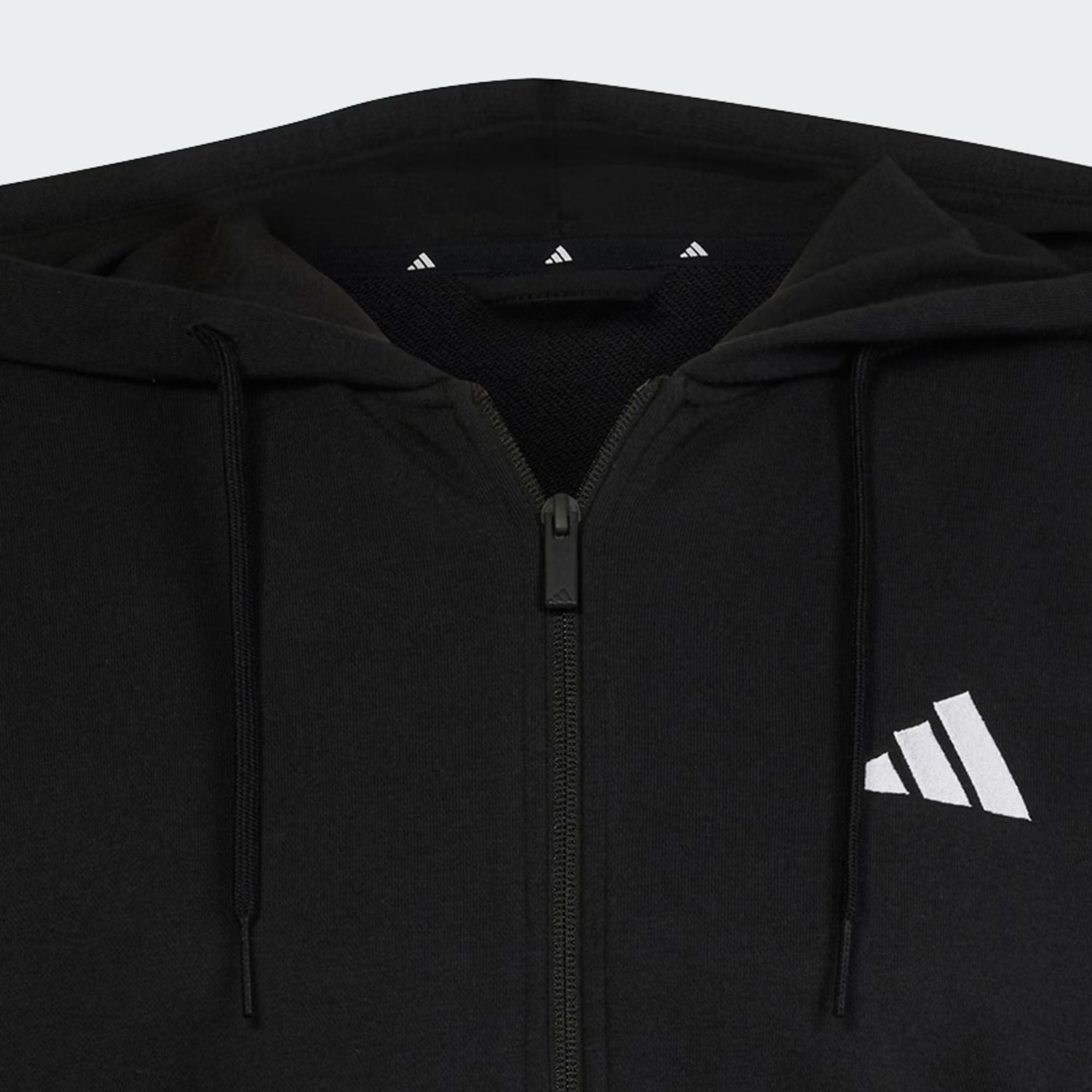  ÁO HOODIE NAM ADIDAS 3 SỌC ESSENTIALS KHÓA KÉO - JD1877 