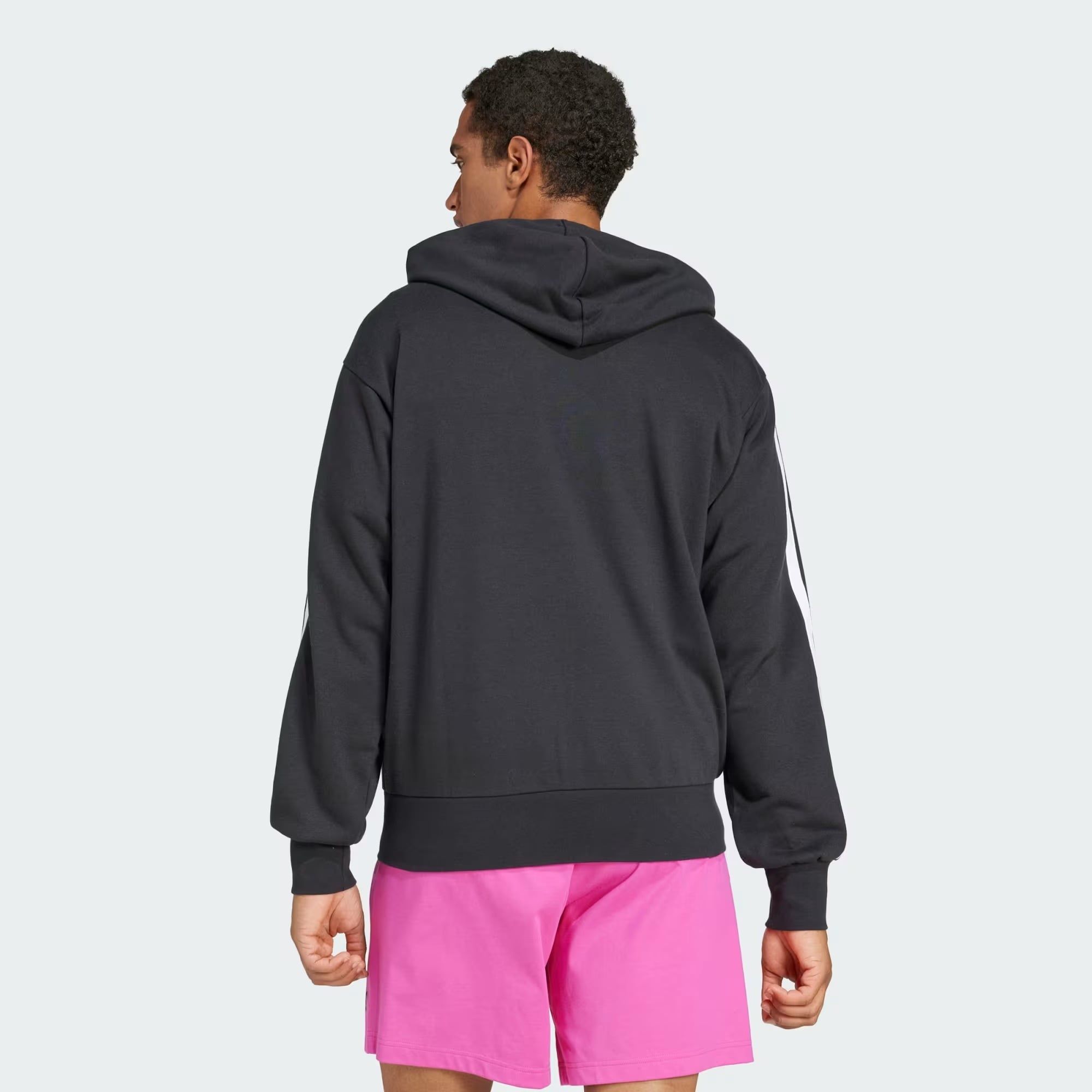  ÁO HOODIE NAM ADIDAS 3 SỌC ESSENTIALS KHÓA KÉO - JD1877 