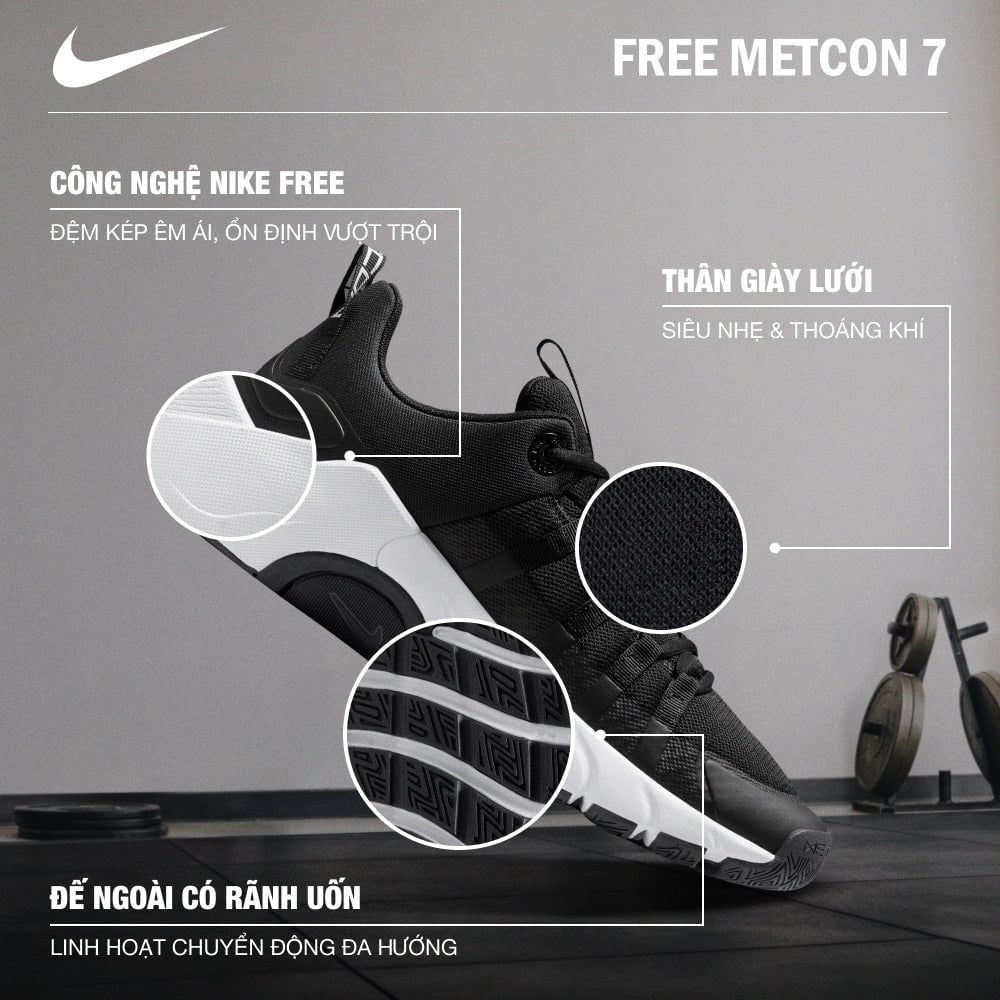  Giày tập luyện Nam Nike Free Metcon 7 - II7405-002 