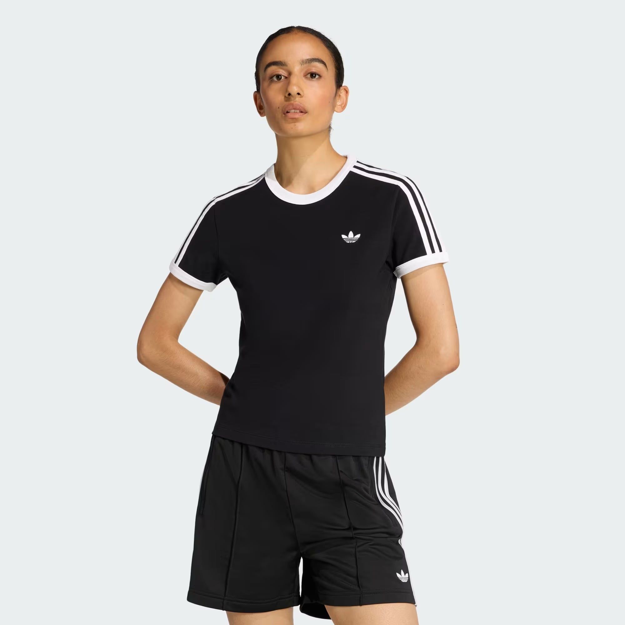 ÁO THUN NỮ ADIDAS 3 SỌC ÔM DÁNG - KD7980 