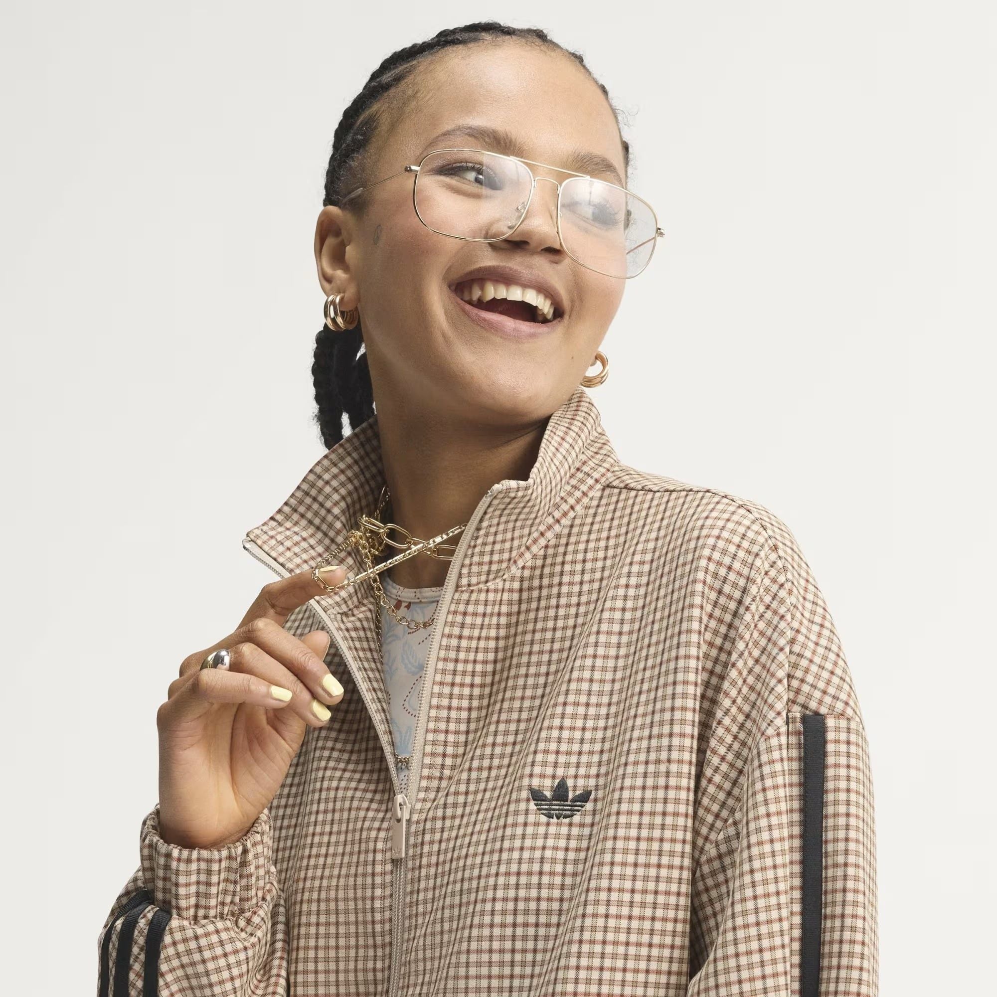  ÁO TRACK TOP NỮ ADIDAS CHECKS - LE8307 