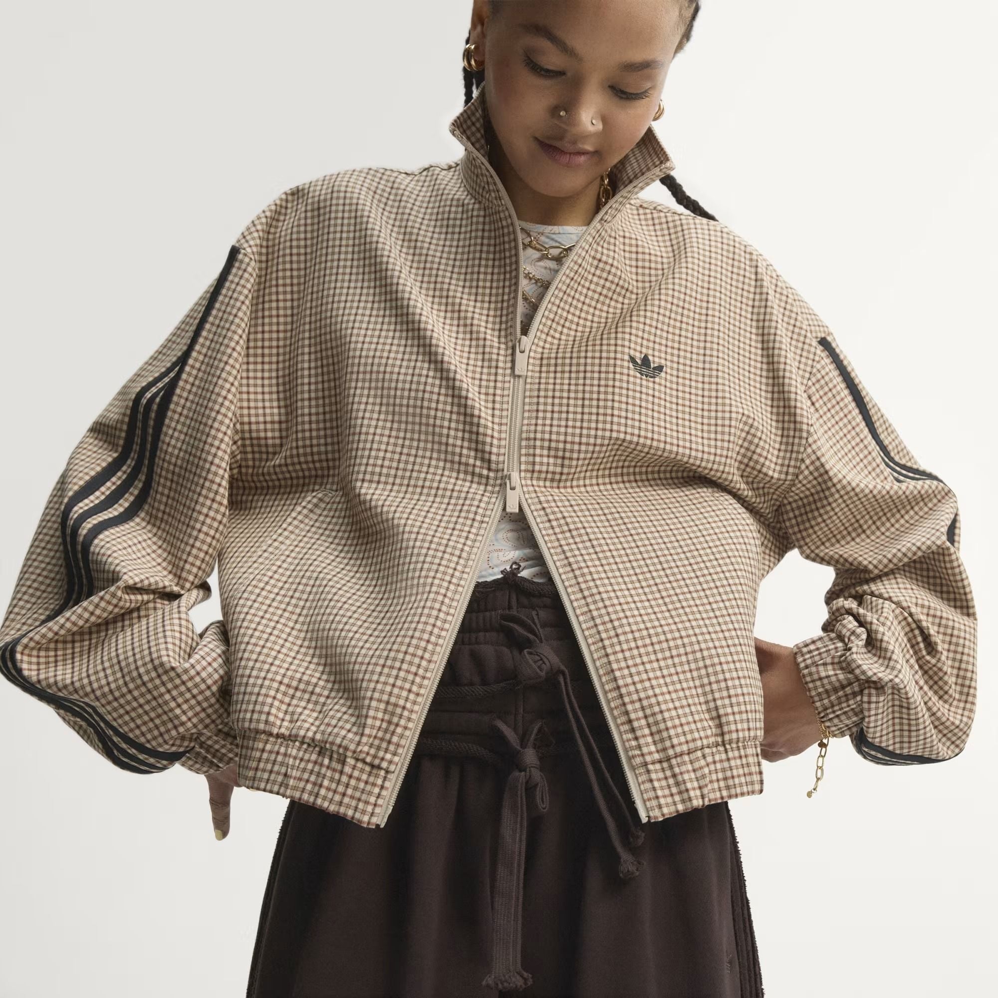  ÁO TRACK TOP NỮ ADIDAS CHECKS - LE8307 