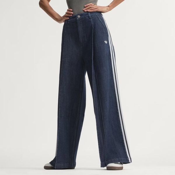  QUẦN DÀI NỮ ADIDAS DENIM XẾP LY RỘNG ỐNG RỘNG - LE8302 
