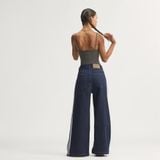 QUẦN DÀI NỮ ADIDAS DENIM XẾP LY RỘNG ỐNG RỘNG - LE8302 